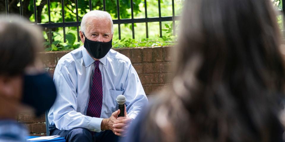 Biden in a mask