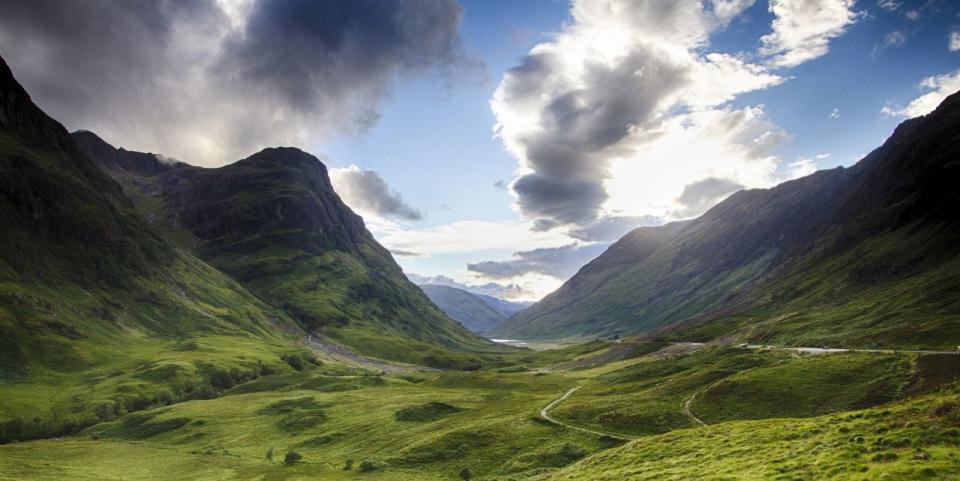 <p><strong>You'll recognise it from: </strong>The opening credits</p><p>While <a rel="nofollow noopener" href="https://www.tripadvisor.co.uk/Attraction_Review-g1478744-d1872963-Reviews-Glen_Coe-Glencoe_Scottish_Highlands_Scotland.html" target="_blank" data-ylk="slk:Glencoe;elm:context_link;itc:0;sec:content-canvas" class="link ">Glencoe</a> never appears in any specific scene, you'll know this landscape immediately from the opening credits of every episode. This highland spot is located near Glenfinnan Monument, where Bonnie Prince Charlie started the Jacobite Rising of 1745.</p>