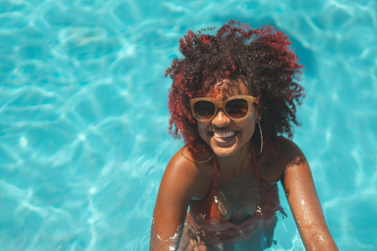 Chlorine can also stain swimwear. (Getty Images)