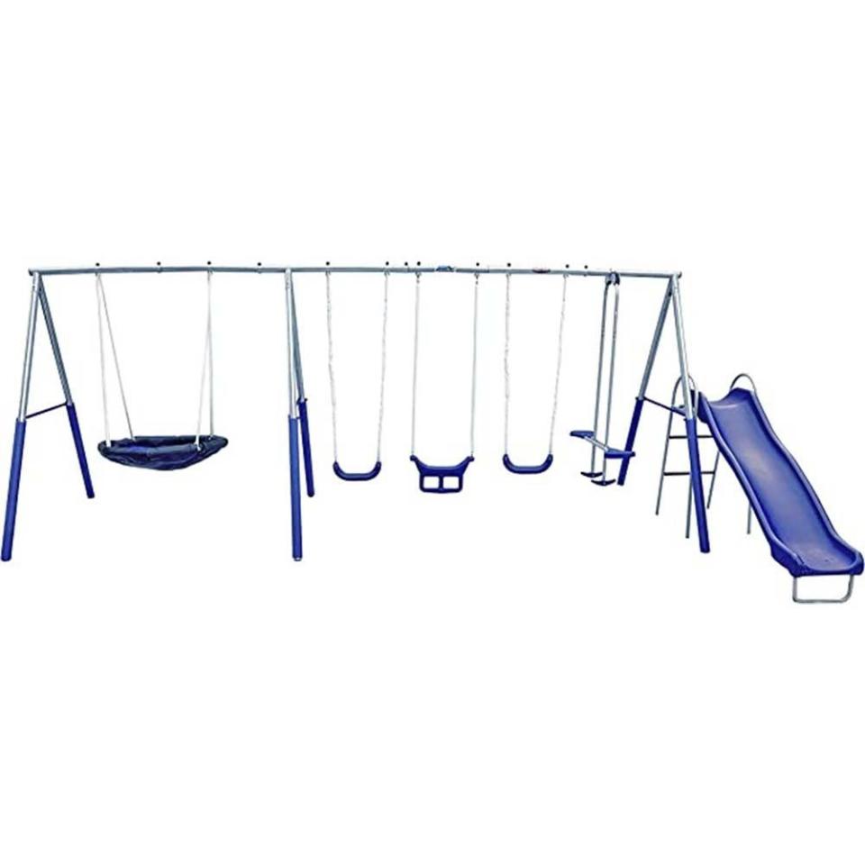 3) Fun Forever Swing Set, Gray