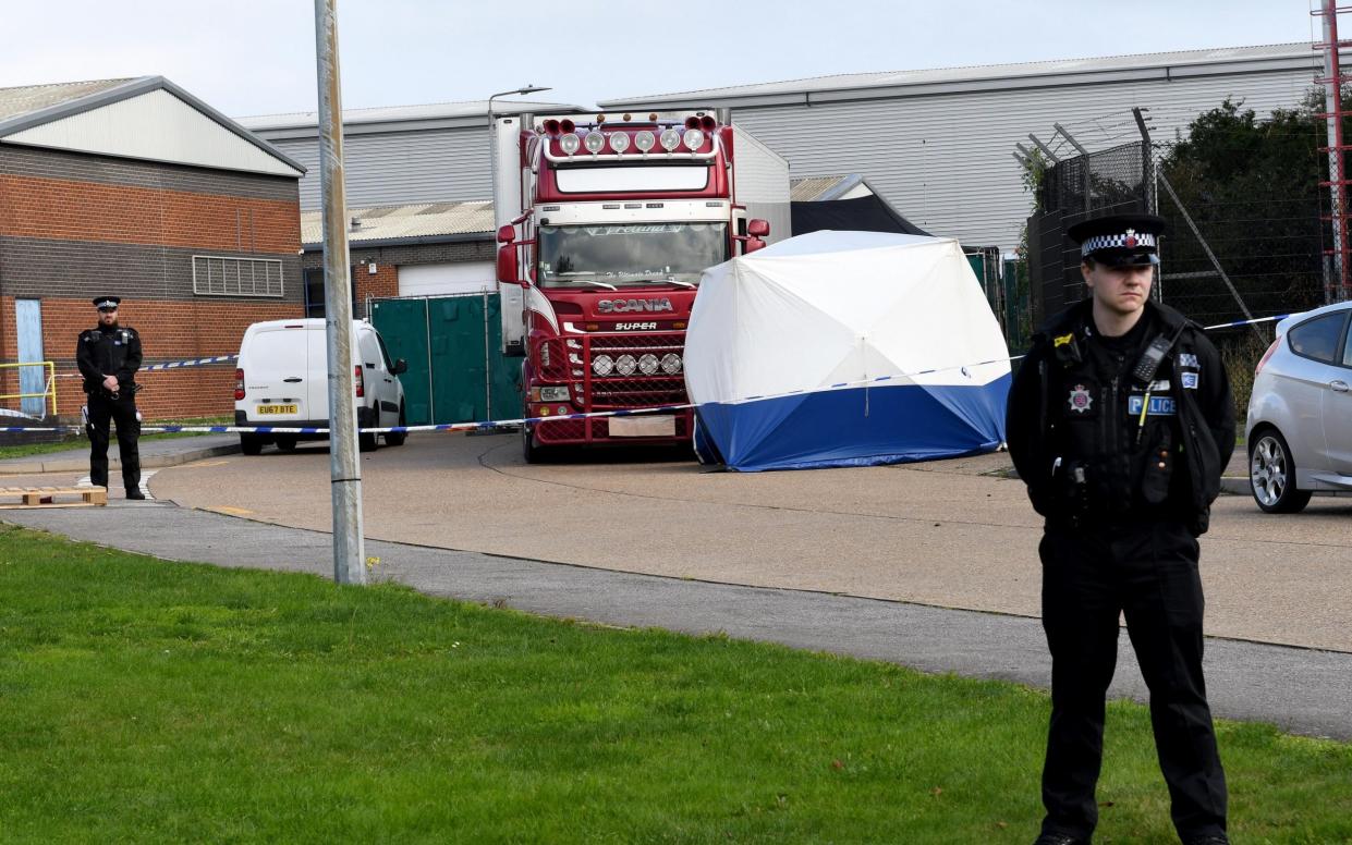 The lorry in which 39 migrants from Vietnam died - Steve Finn for The Telegraph