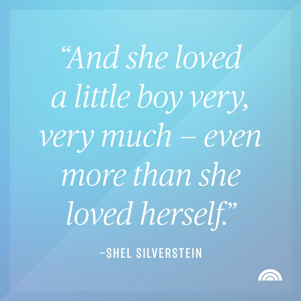 and she loved a little boy very much even more than she loved herself. shel silverstein (TODAY Illustration)