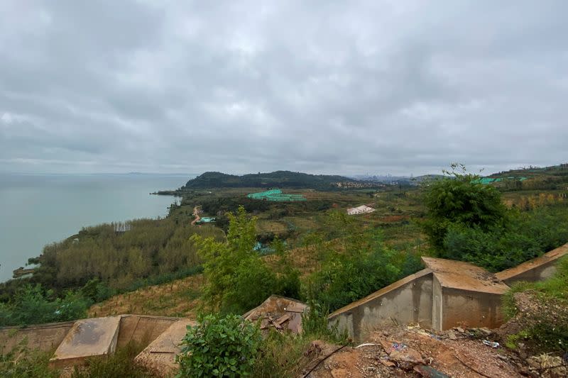 View from Changyao Mountain, which is on the southeast edge of the Dianchi Lake, is pictured in Kunming