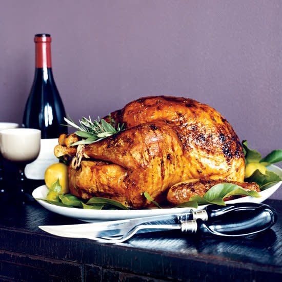 Apricot-Glazed Turkey with Fresh Herb Gravy