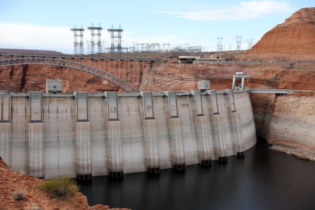 As severe drought grips parts of the western United States, water levels at Lake Powell have dropped to their lowest level since the lake was created by damming the Colorado River in 1963. (Photo: Justin Sullivan via Getty Images)
