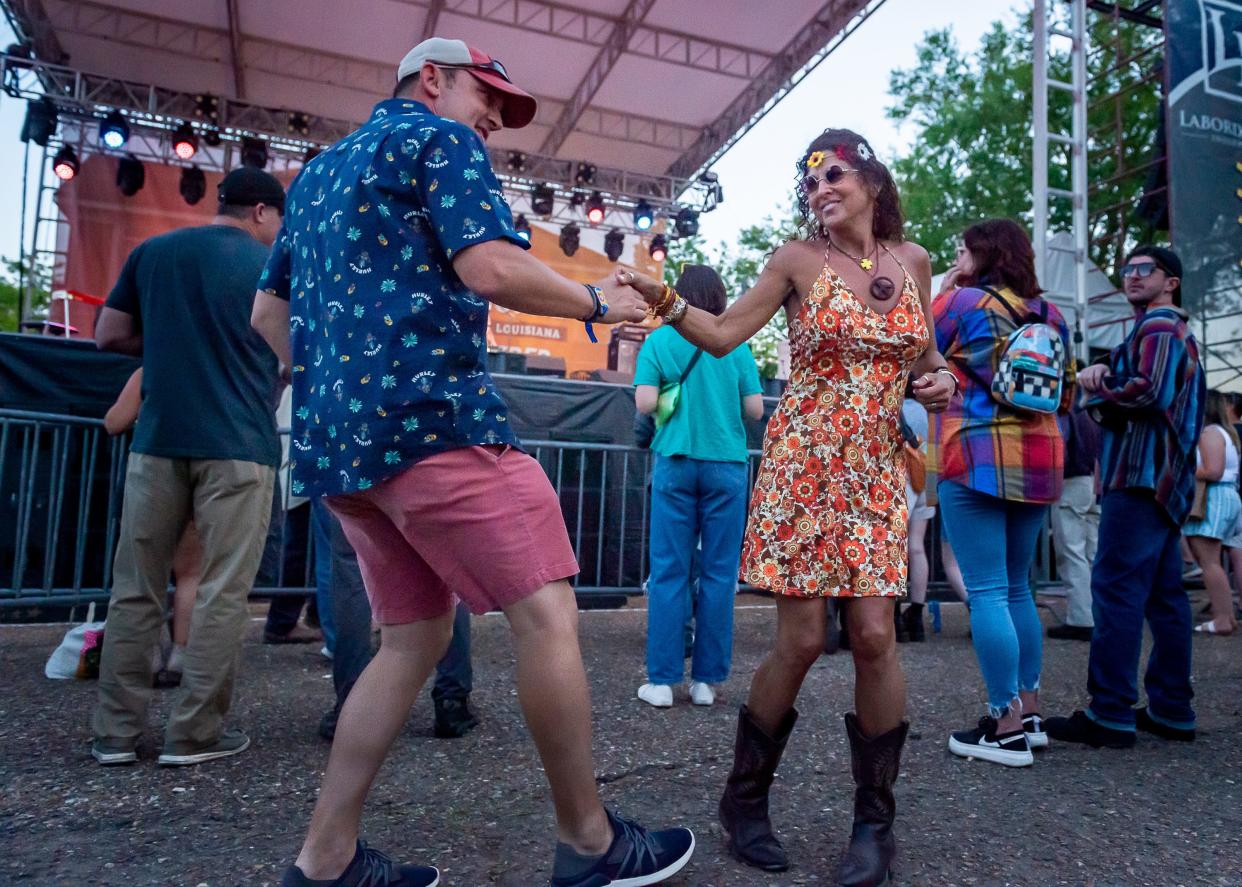 Lisa and Matt Richard at Festival International de Louisiane. Friday, April 28, 2023.