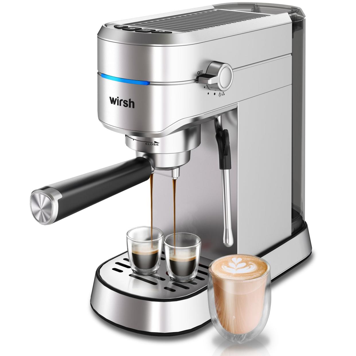 <p><a href="https://go.redirectingat.com?id=74968X1596630&url=https%3A%2F%2Fmywirsh.com%2Fproducts%2Fwirsh-20-bar-espresso-maker&sref=https%3A%2F%2Fwww.menshealth.com%2Ftechnology-gear%2Fg35796470%2Fmothers-day-gifts-wives%2F" rel="nofollow noopener" target="_blank" data-ylk="slk:Shop Now;elm:context_link;itc:0;sec:content-canvas" class="link rapid-noclick-resp">Shop Now</a></p><p>Espresso Machine</p><p>mywirsh.com</p><p>$129.99</p>