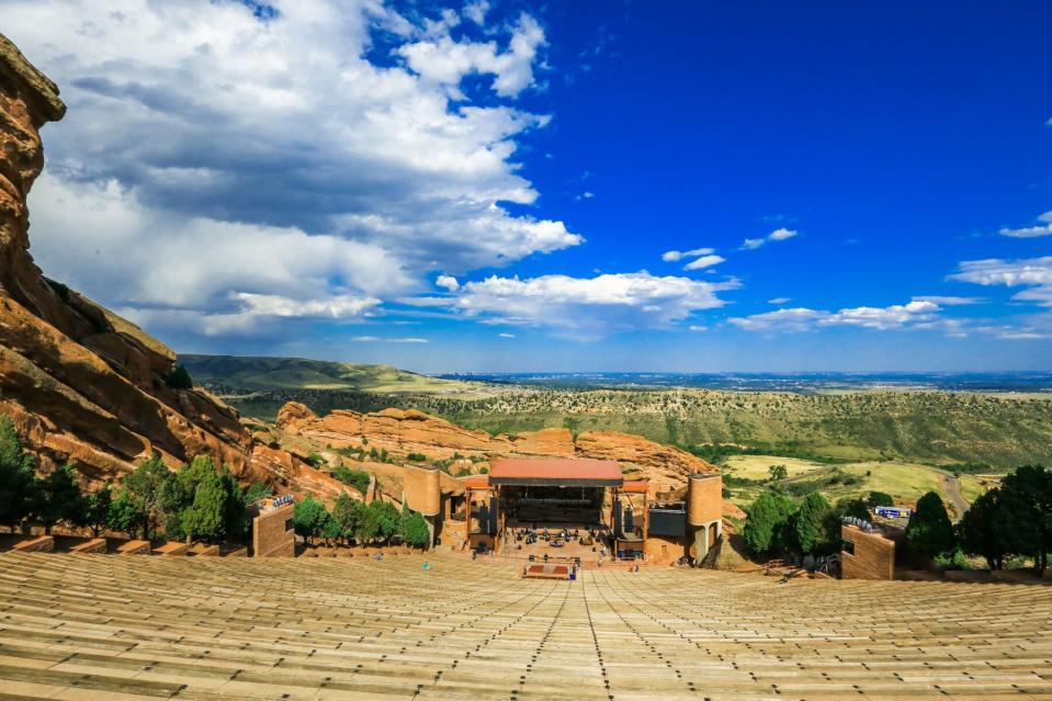 General view of Red Rocks Amphitheatre on 31 August 2014 in Morrison, Colorado