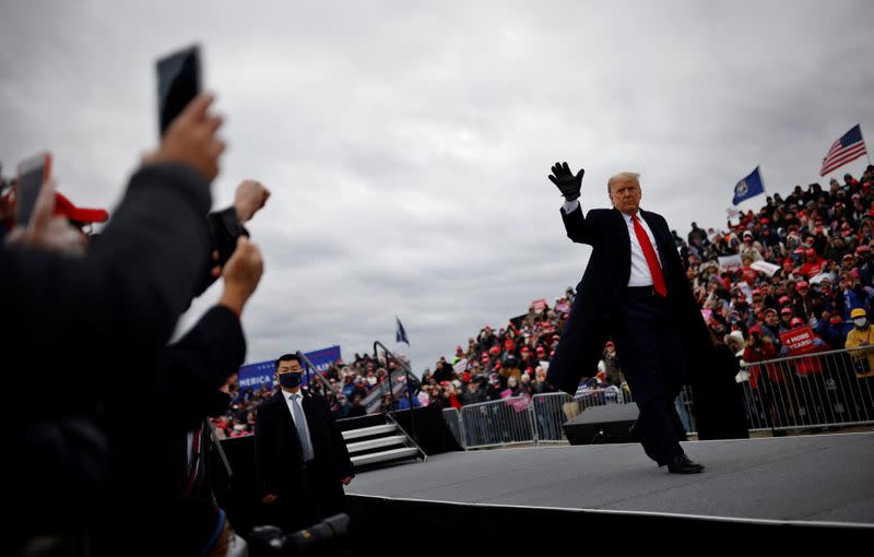 U.S. President Trump holds campaign rally in Waterford Township, Michigan