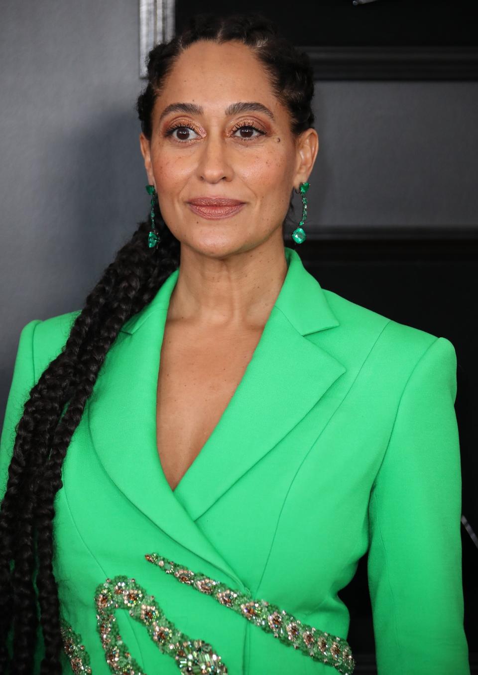Tracee Ellis Ross at the Grammys in Los Angeles on Feb. 10. Makeup by ﻿<a href="https://www.instagram.com/p/BtuU9ayn-6S/" target="_blank" rel="noopener noreferrer">Lisa Storey</a> using Pat McGrath products. Hair by <a href="https://www.instagram.com/p/BtunnH_l6d4/" target="_blank" rel="noopener noreferrer">Araxi Lindsey</a>.