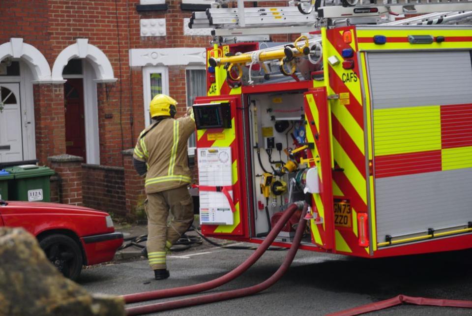 Daily Echo: The fire service at the scene of the fire