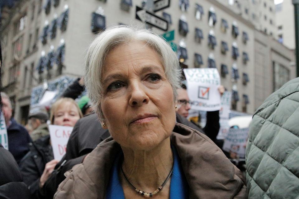 Jill Stein, a third-party candidate running for U.S. president, arrives for a news conference outside Trump Tower in Manhattan, New York City, U.S. December 5, 2016.