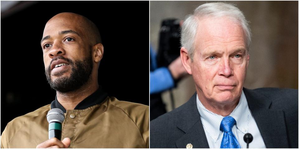 Wisconsin Lt. Gov. Mandela Barnes, a Democrat, and Republican Sen. Ron Johnson are running for Senate in Wisconsin.