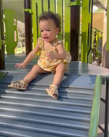 <p>Instagram/chrissyteigen</p> Chrissy Teigen's daughter Esti at a playground