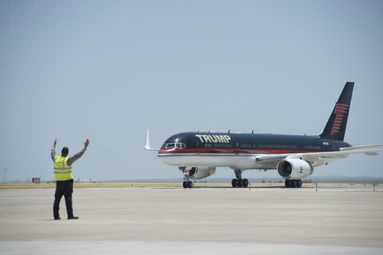 CNN broadcast live Donald Trump's arrival, by private jet emblazoned with his name in huge golden letters, at the Texas-Mexico border to condemn illegal immigration and declare his love for Latinos