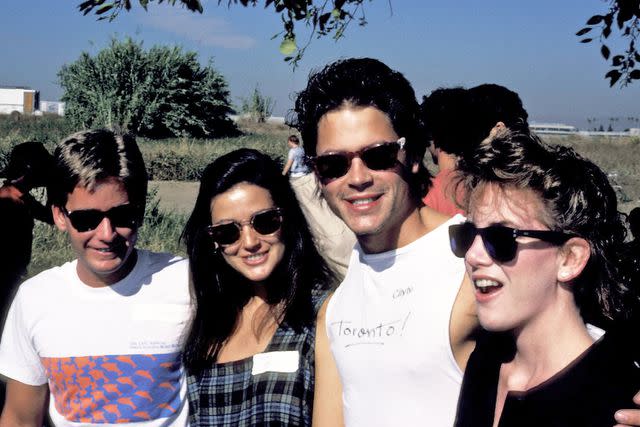 <p>Ron Galella/Ron Galella Collection via Getty</p> Emilio Estevez, Demi Moore, Rob Lowe and Melissa Gilbert in the 1980s