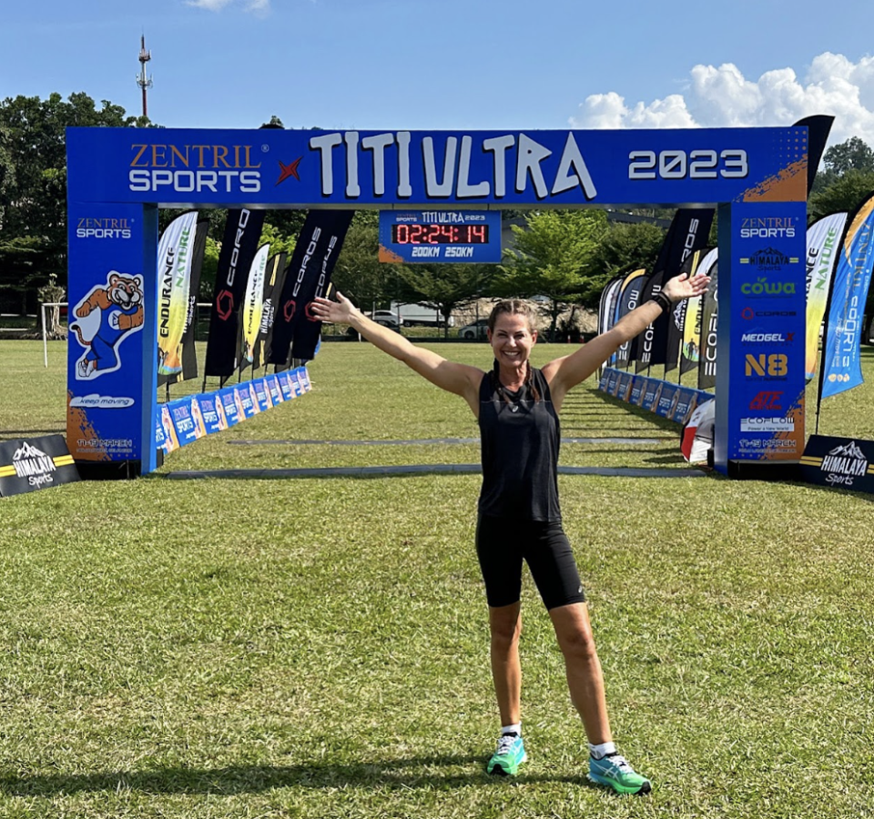 Natalie clocking her personal best at an ultra-marathon. PHOTO: Natalie Dau