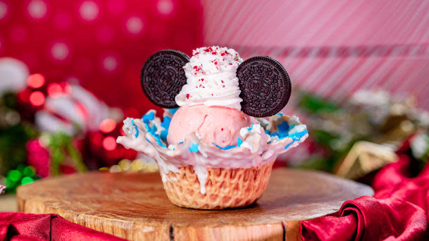 <p>Peppermint Holiday Sundae from the Gibson Girl Ice Cream Parlor at Disneyland Park</p><p>Disney</p>