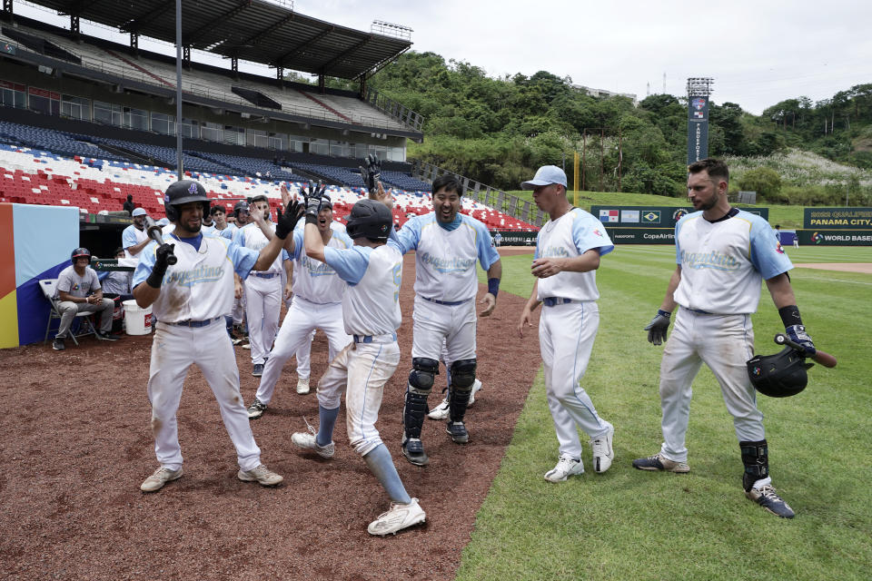 阿根廷棒球國家隊征戰世界棒球經典賽資格賽。（Photo by Tito Herrera/WBCI/MLB Photos via Getty Images）