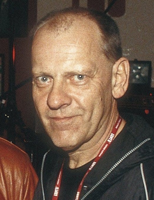 The MC5's Dennis Thompson photographed in 2004 at Detroit's Majestic Theatre before a performance with the reunion project DKT.