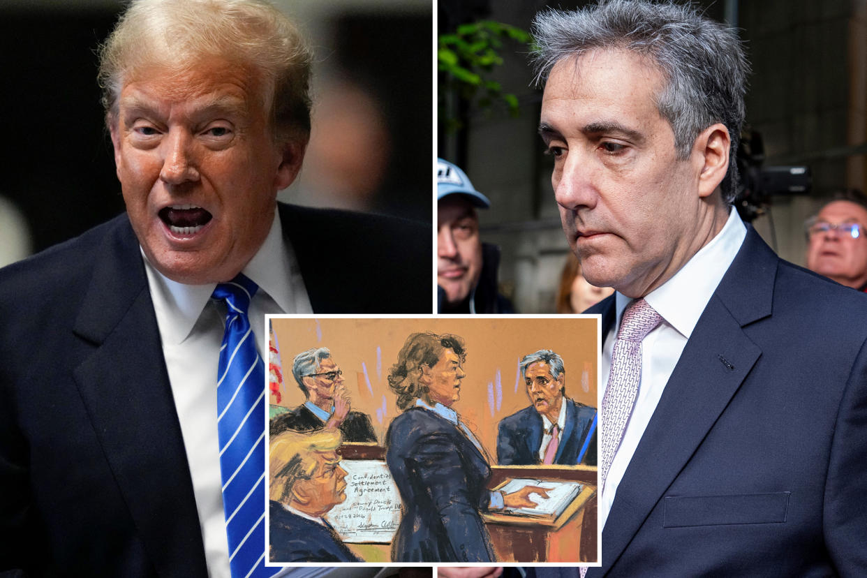 Michael Cohen testified Monday that Donald Trump ordered him to pay off porn star Stormy Daniels before the 2016 election to silence a sex scandal.