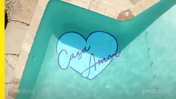 "Casa Amor" in a heart in a pool