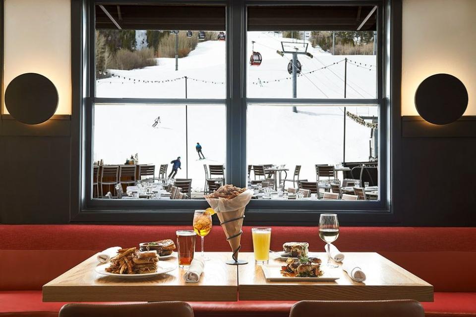 The Ajax Tavern at the base of Aspen  Mountain in Aspen, Colorado