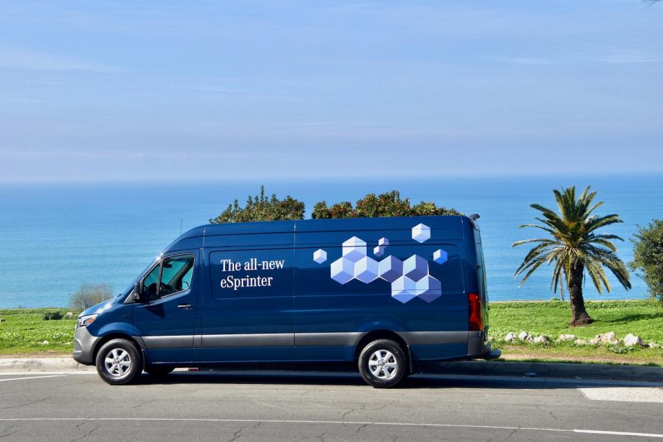 2024 Mercedes-Benz eSprinter at the Pacific coast