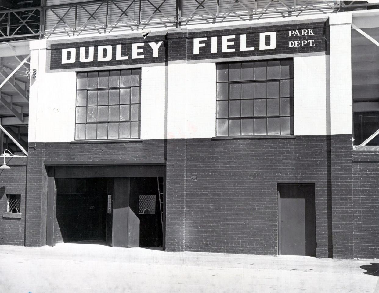 March 22, 1953 - NEW ENTRANCE -- From this central entranceway, spectators go to either right or left, passing restrooms and concession stands, to reach their seats in hte stands, boxes or bleachers. The small window at left is the drive-in ticket window for fans who wish to purchase tickets in advance.