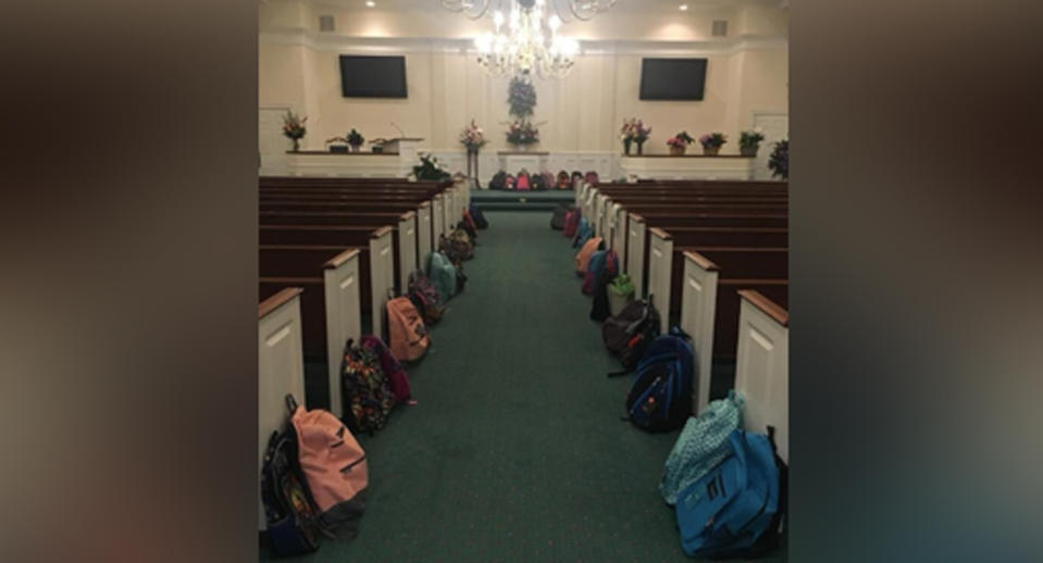 The teacher requested backpacks full of supplies for needy students at her funeral in lieu of flowers. (Photo: Brad Johnson via Twitter)