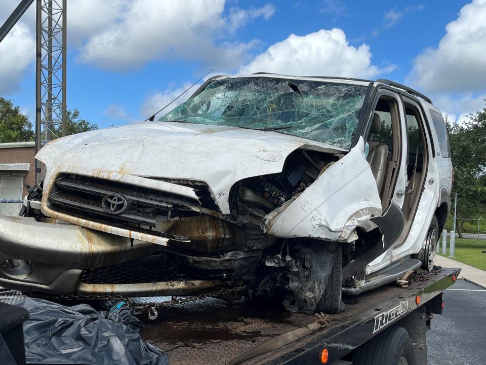 A Leakesville, Mississippi, man drove this 2004 Toyota Sequoia the wrong way on U.S. 1 and crashed into a car early Sunday morning in Titusville, the Florida Highway Patrol reported.