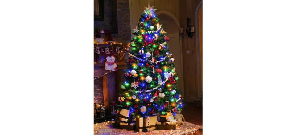 OasisCraft 6.5ft Prelit Christmas Tree with Color Changing LED Lights