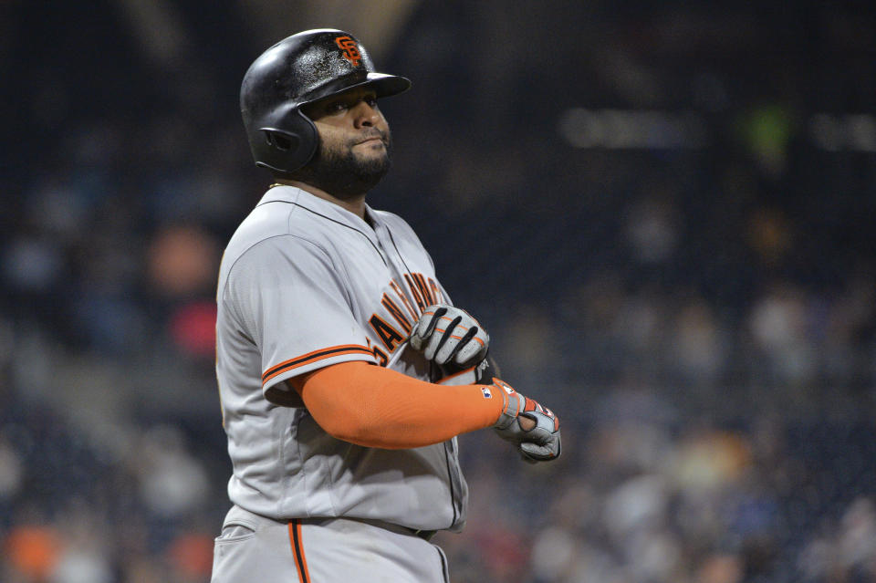 Pablo Sandoval’s return to the Giants hasn’t gone well. (AP Photo/Orlando Ramirez)