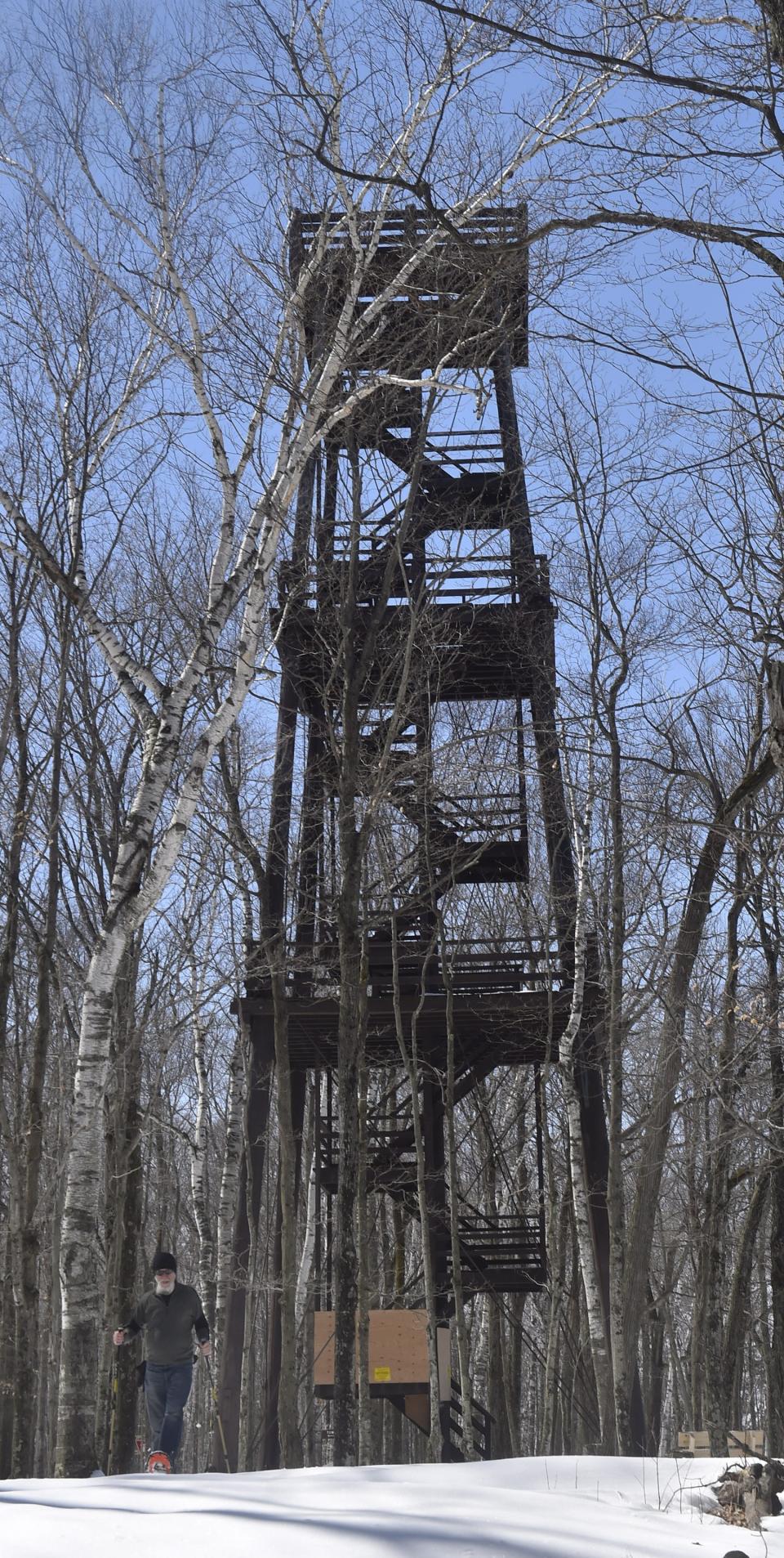 The 91-year-old Observation Tower at Potawatomi State Park in Sturgeon Bay was closed by the Wisconsin Department of Natural Resources in 2018 because of structural deficiencies. The DNR is considering options to restore or replace it while bringing it up to current building codes and accessibility requirements.