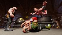 Wem die üblichen "WWE 2K"-Wrestling-Simulationen zu ernst oder komplex sind, der liebäugelt mit "WWE 2K Battlegrounds": Der für den 18. September angekündigte PC-, PS4- und Xbox-One-Brawler verzerrt Kämpfe ebenso wie Kämpfer ins Komische und soll die ideale "Einstiegsdroge" in Sachen Bildschirm-Wrestling werden. (Bild: 2K Sports)