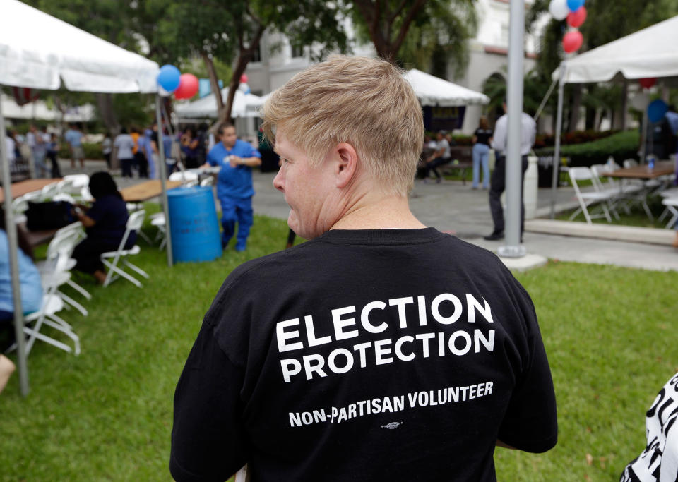 Nonpartisan Election Protection Coalition volunteer in Miami