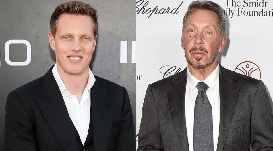 David Ellison (left) and his father, Oracle founder Larry Ellison.