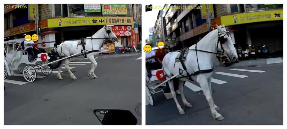 台中驚見「馬車娶親」闖紅燈？機車險撞上爆粗口…警：未申請路權將罰