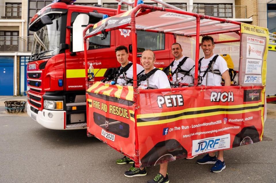 The engine has been made of plumbers’ pipes (The Fire Fighters Charity/PA)