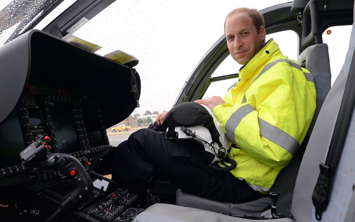 The Duke of Cambridge, who has responded to dozens of call-outs with the East Anglian Air Ambulance, said: 'You need to be physically and mentally fit to do this job properly' - Stefan Rousseau/PA