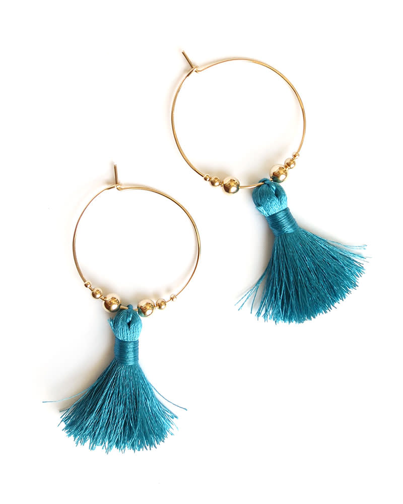 APRIL SODERSTROM TASSEL HOOPS