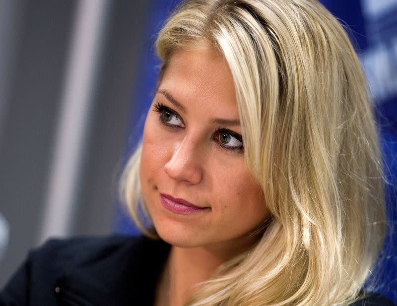 FILE PHOTO: Kournikova takes part in a news conference for the World Team Tennis Smash Hits fundraiser in Washington