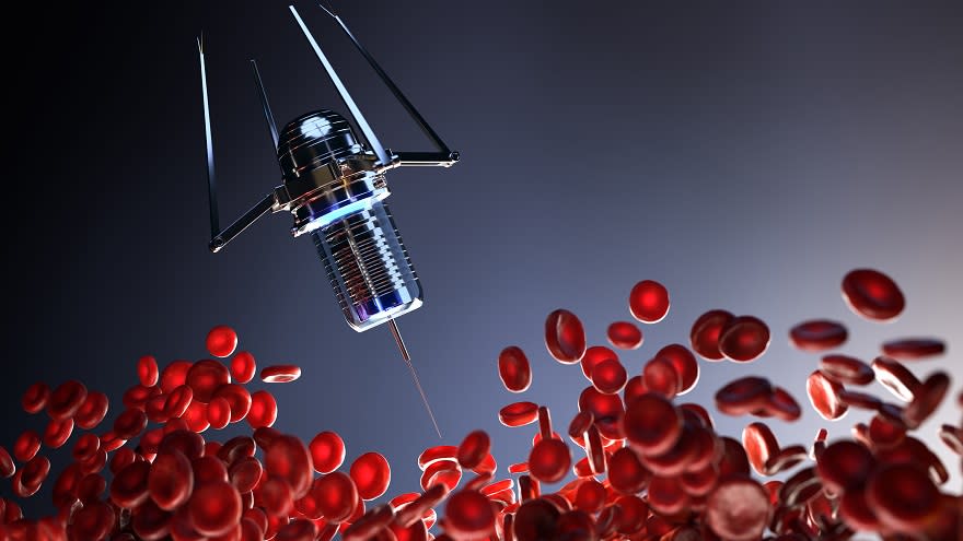 Los nanobots son robots diminutos que podrían penetrar el torrente sanguíneo y hasta el sistema nervioso.