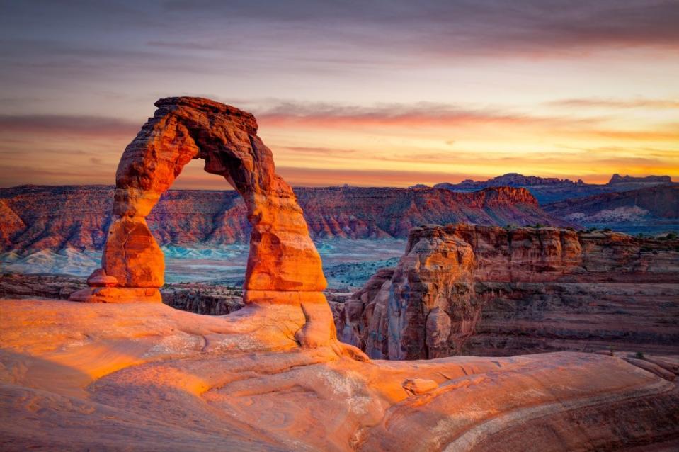 Delicate Arch, Arches National Park, UT via Getty Images