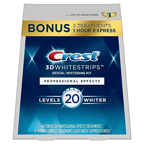 Crest 3D Whitestrips, Professional Effects, Teeth Whitening Strip Kit, 44 Strips (22 Count Pack…