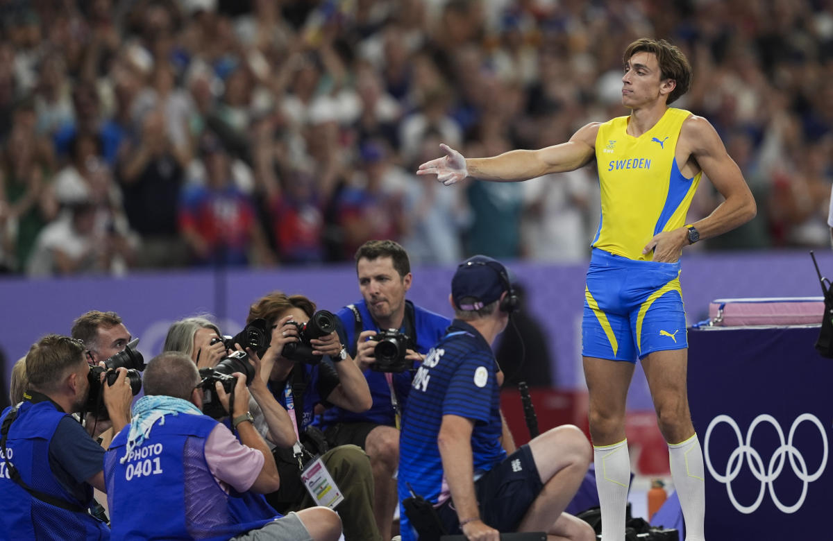 Paris Olympics: Armand Duplantis celebrates gold-medal performance with nod to Turkish shooter Yusuf Dikeç