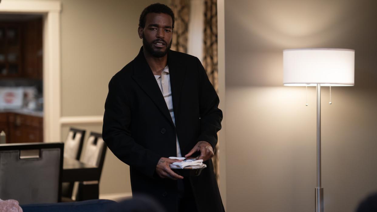  Luke James as Victor looking annoyed in The Chi season 6 episode 4. 