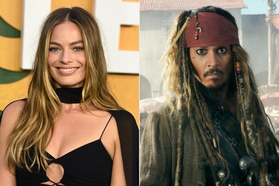 Margot Robbie; PIRATES OF THE CARIBBEAN: DEAD MEN TELL NO TALES (2017) Jack Sparrow (Johnny Depp)