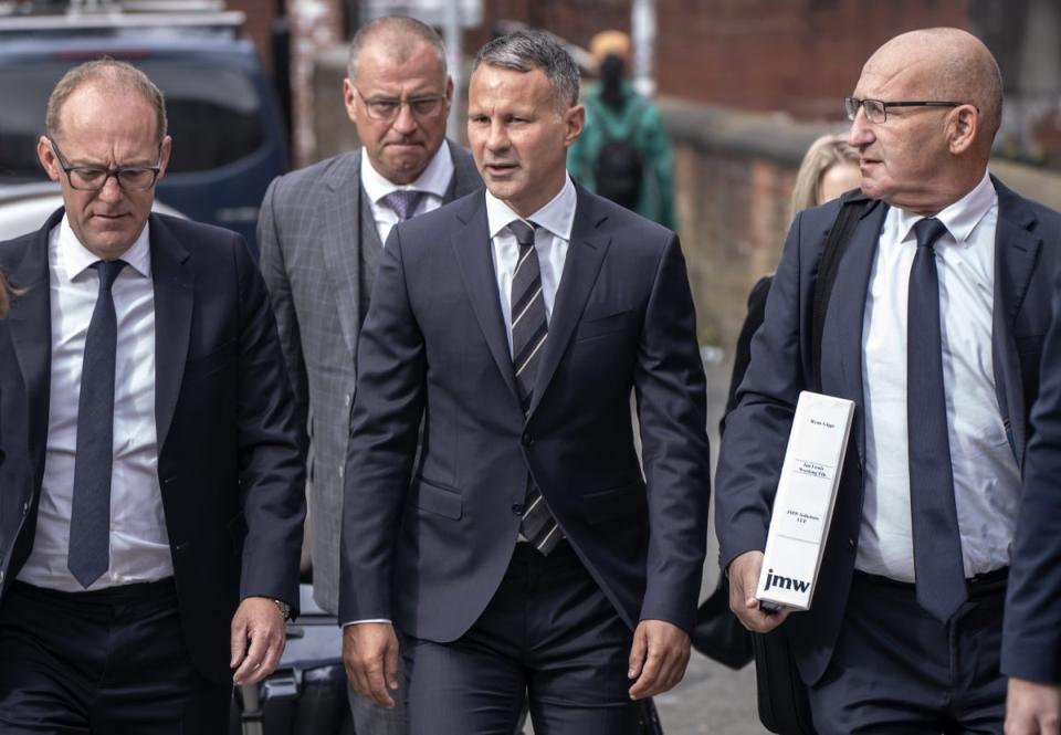 Former Manchester United footballer Ryan Giggs arrives at Manchester Minshull Street Crown Court (Danny Lawson/PA) (PA Wire)