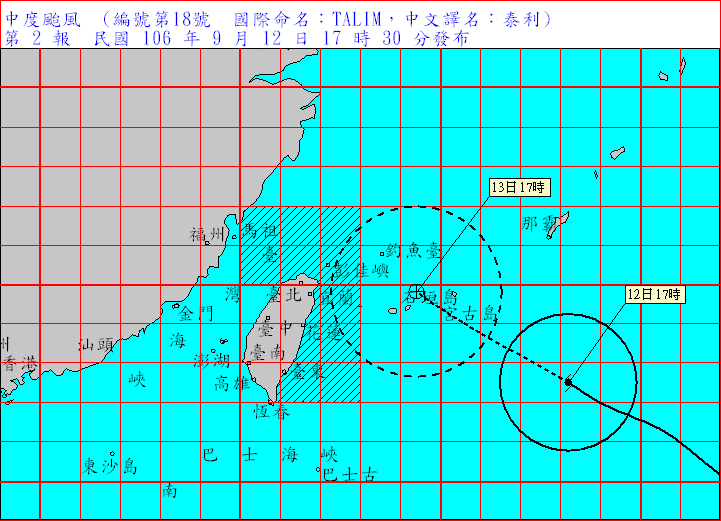 擷取自中央氣象局網站。